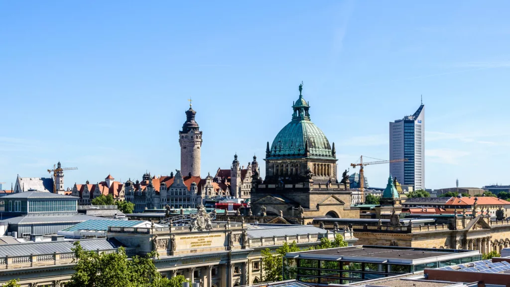 Leipzig Ansicht auf die Innenstadt